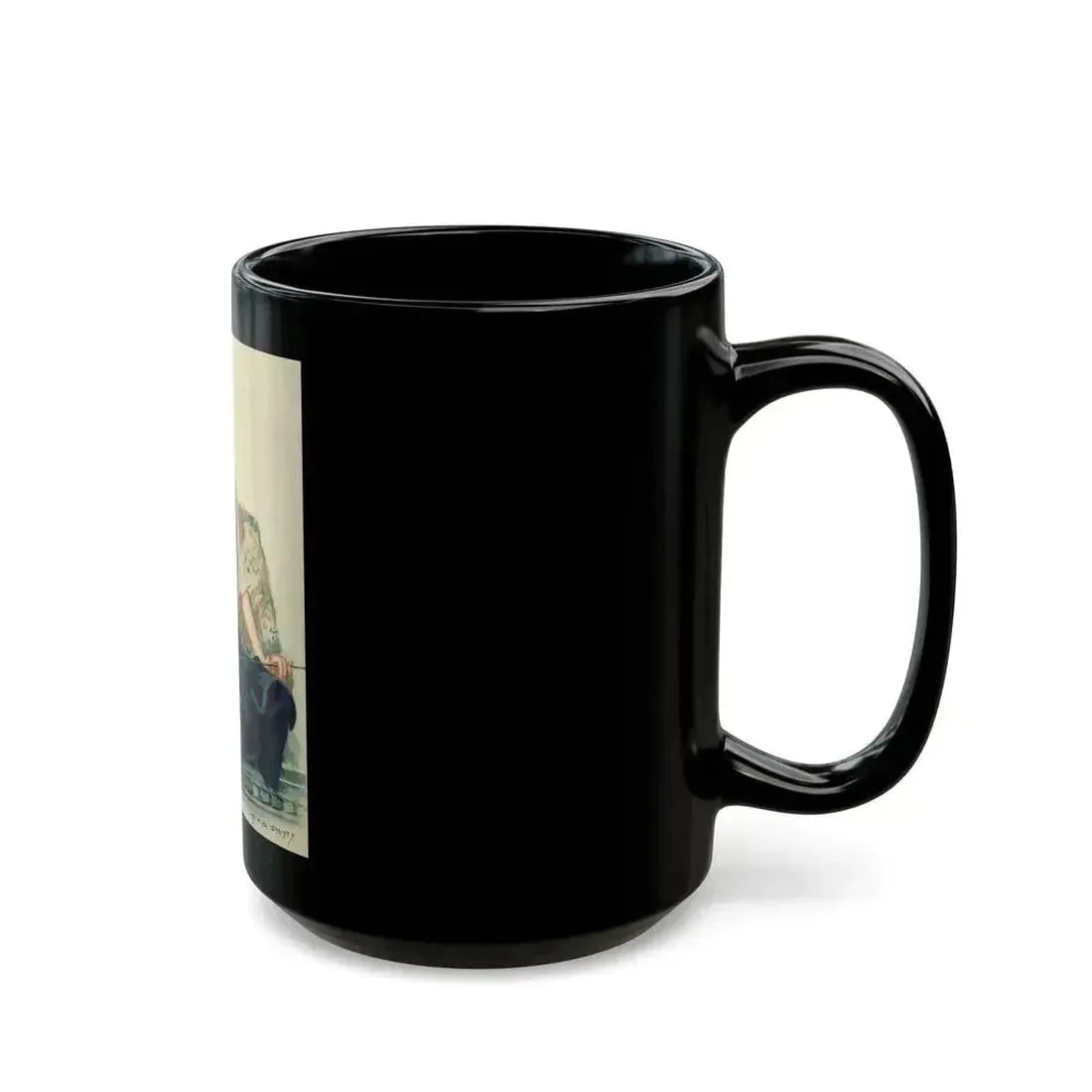 Fencing, American Art Works calendar illustration, 1917 - Black Coffee Mug - Go Mug Yourself