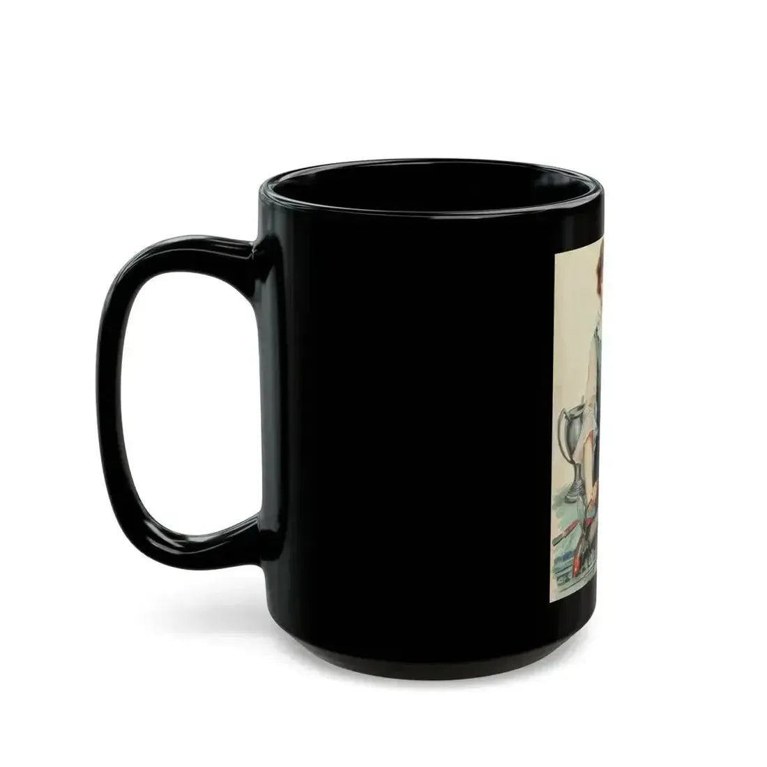 Fencing, American Art Works calendar illustration, 1917 - Black Coffee Mug - Go Mug Yourself