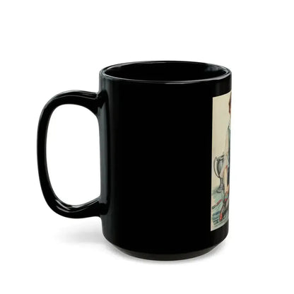 Fencing, American Art Works calendar illustration, 1917 - Black Coffee Mug - Go Mug Yourself