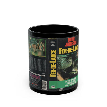 FER DE LANCE DAVID JANSSEN (VHS COVER) - Black Coffee Mug-11oz-Go Mug Yourself