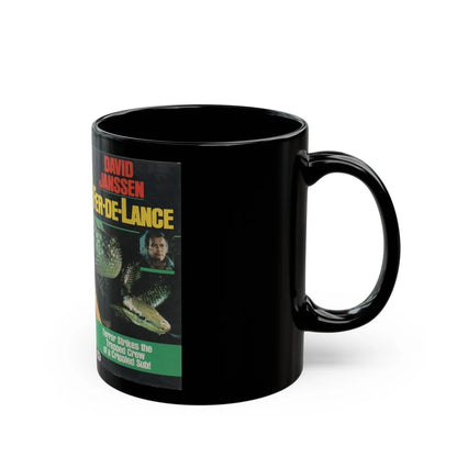 FER DE LANCE DAVID JANSSEN (VHS COVER) - Black Coffee Mug-Go Mug Yourself