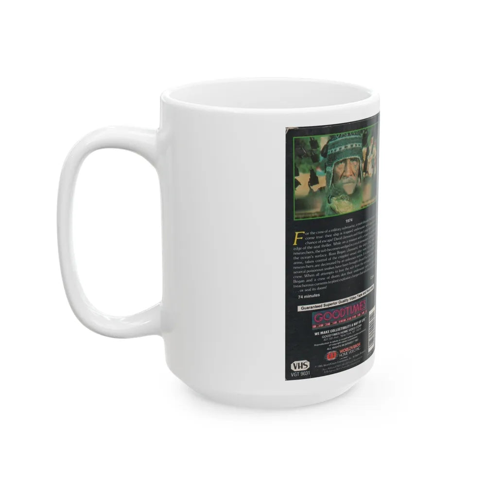 FER DE LANCE DAVID JANSSEN (VHS COVER) - White Coffee Mug-Go Mug Yourself