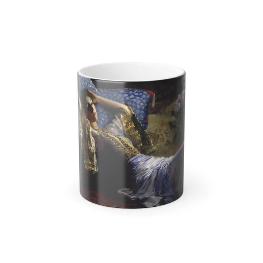 Ferdinand Max Bredt (1868-1921) Reclining Odalisque - Oil on canvas - Color Changing Mug 11oz-11oz-Go Mug Yourself