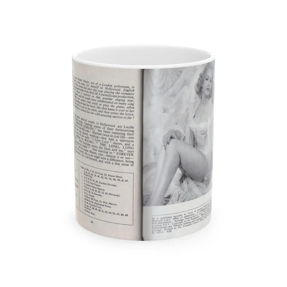 Norma Sykes #168 - 66 PHOTOGRAPHS OF Sabrina U.K. Pocket Mag. Pages 66 & 67 (Vintage Female Icon) White Coffee Mug-11oz-Go Mug Yourself