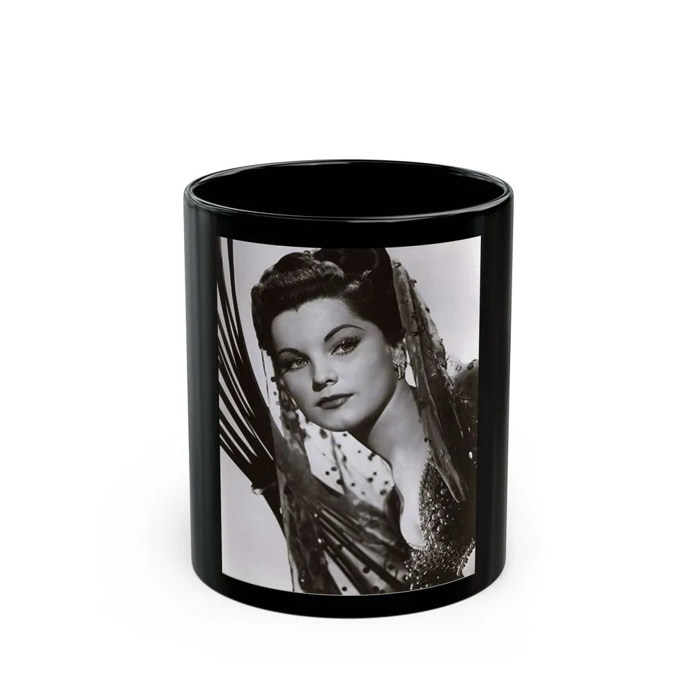 Debra Paget #182 (Vintage Female Icon) Black Coffee Mug-11oz-Go Mug Yourself