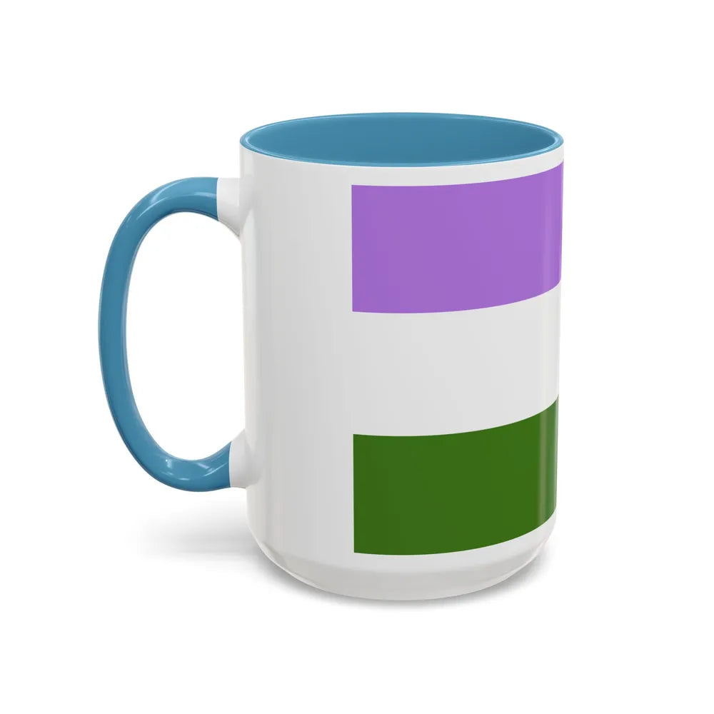 Genderqueer Pride Flag - Accent Coffee Mug-Go Mug Yourself