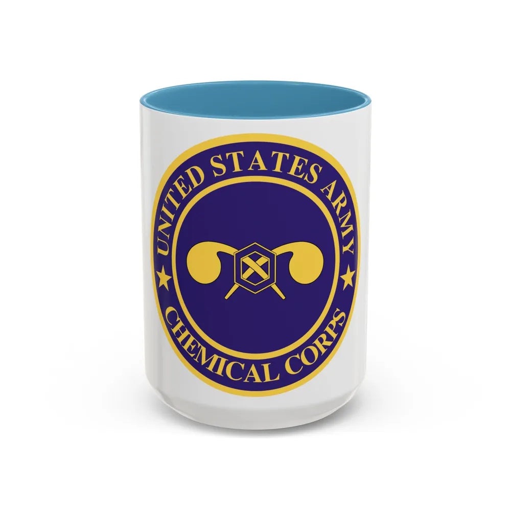 Chemical Corps (U.S. Army) Accent Coffee Mug-15oz-Light Blue-Go Mug Yourself