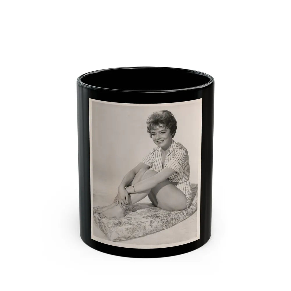 Janet Munro #33 - B&W Vintage 8x10 Full Body Cheesecake The Day The Earth Caught Fire '61 Promo Photo (Vintage Female Icon) Black Coffee Mug-11oz-Go Mug Yourself