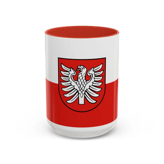 Flag of Heilbronn Germany - Accent Coffee Mug-15oz-Red-Go Mug Yourself