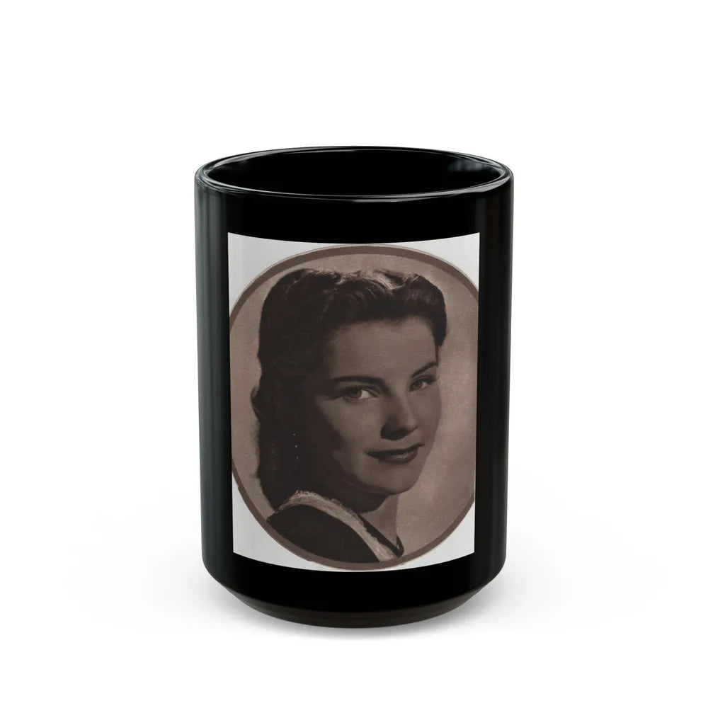 Debra Paget #512 - Magazine Clipping B&W Portrair Framed Photo from late 40's (Vintage Female Icon) Black Coffee Mug-15oz-Go Mug Yourself