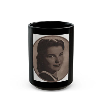 Debra Paget #512 - Magazine Clipping B&W Portrair Framed Photo from late 40's (Vintage Female Icon) Black Coffee Mug-15oz-Go Mug Yourself