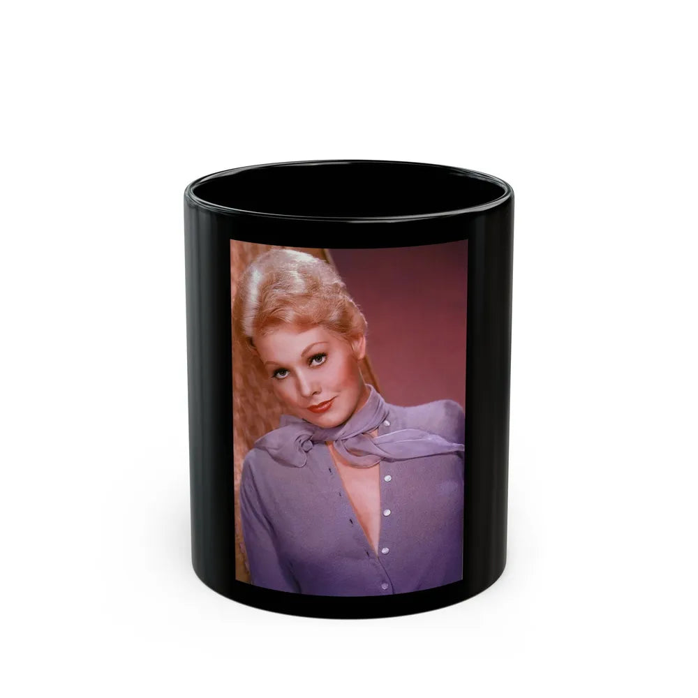 Kim Novak #246 (Vintage Female Icon) Black Coffee Mug-11oz-Go Mug Yourself