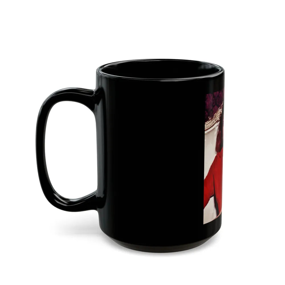 Katharine Ross #94 (Vintage Female Icon) Black Coffee Mug-Go Mug Yourself