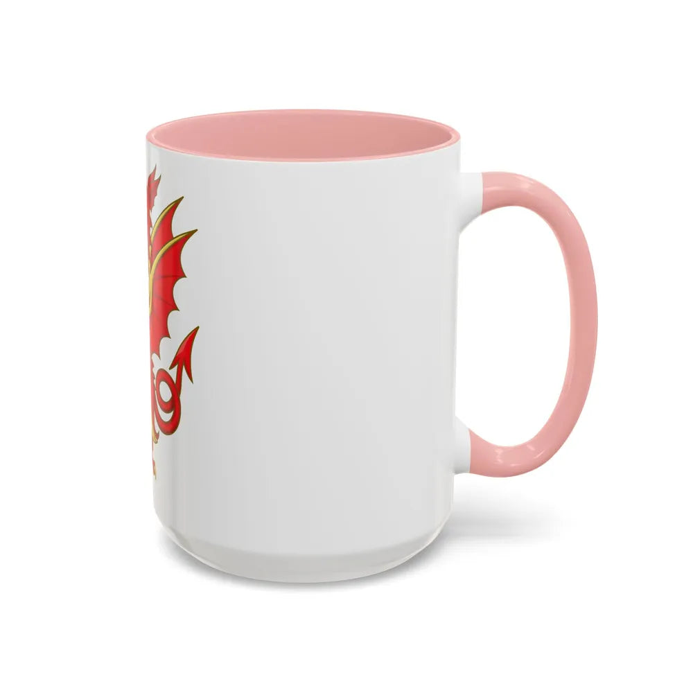 Tudor Dragon Badge - Accent Coffee Mug-Go Mug Yourself