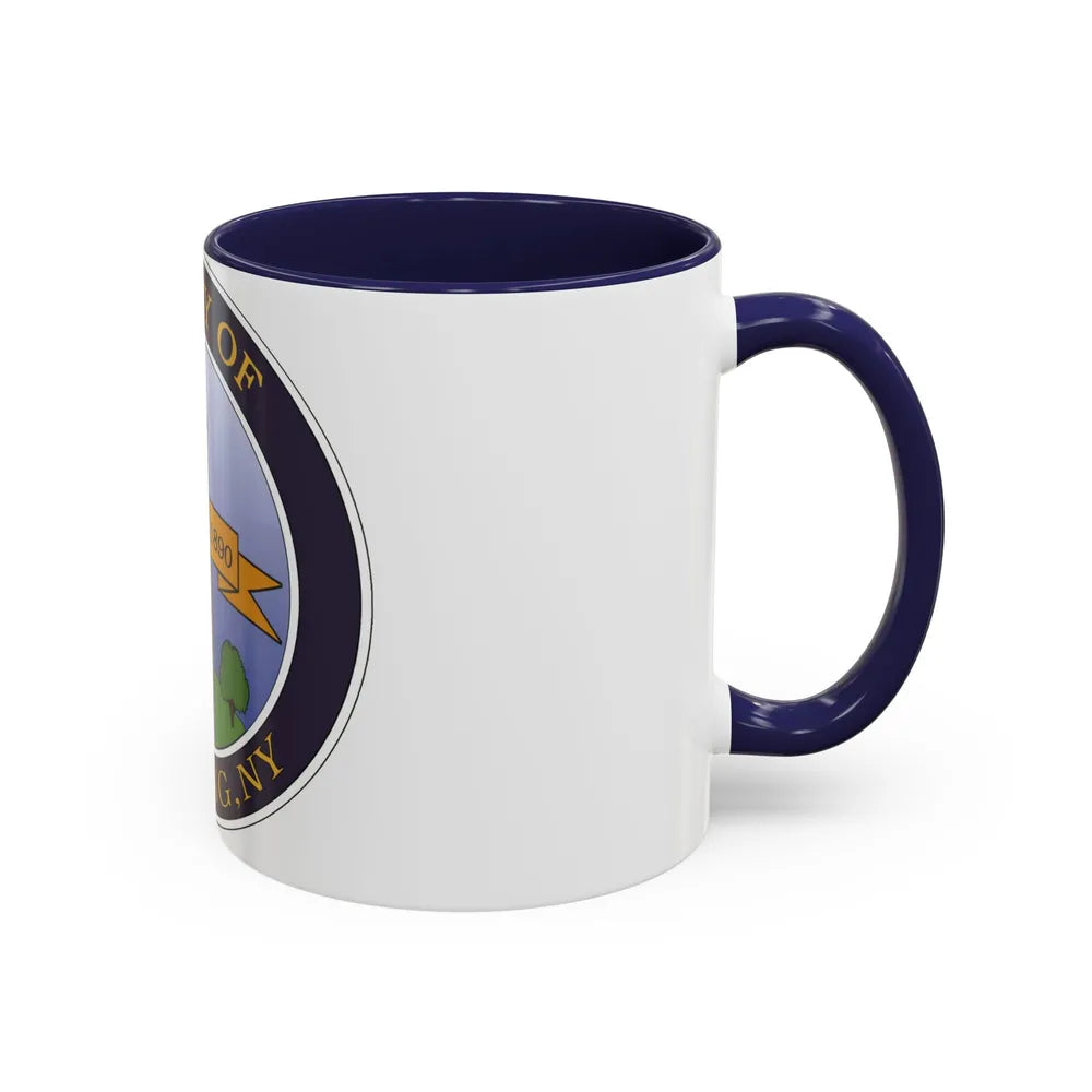 Seal of Corning NY - Accent Coffee Mug-Go Mug Yourself