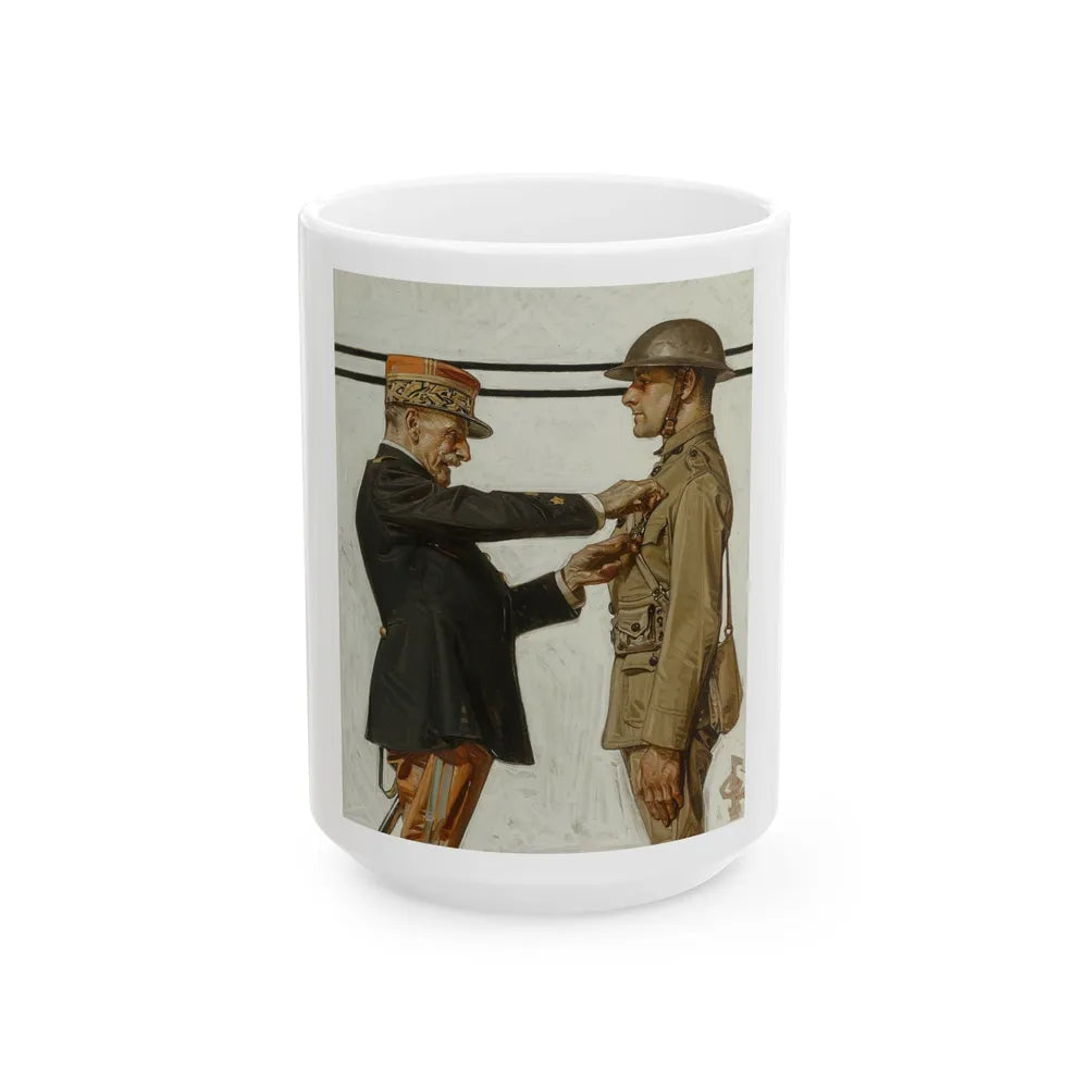 Croix de Guerre, The Saturday Evening Post, June 29, 1918 - White Coffee Mug-15oz-Go Mug Yourself