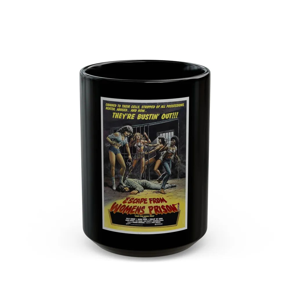 ESCAPE FROM WOMENS PRISON 1978 Movie Poster - Black Coffee Mug-15oz-Go Mug Yourself