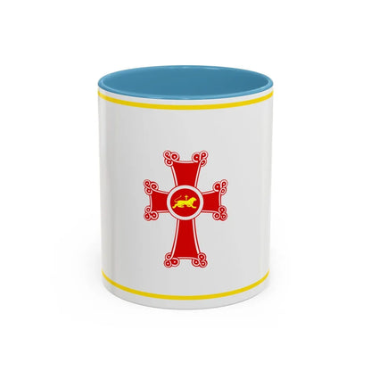 Flag of Gyumri Armenia - Accent Coffee Mug-11oz-Light Blue-Go Mug Yourself