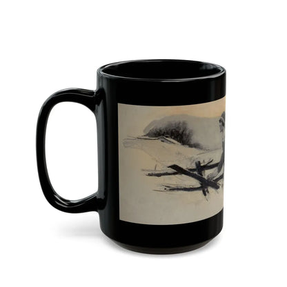 Escaping the Snow - Black Coffee Mug-Go Mug Yourself