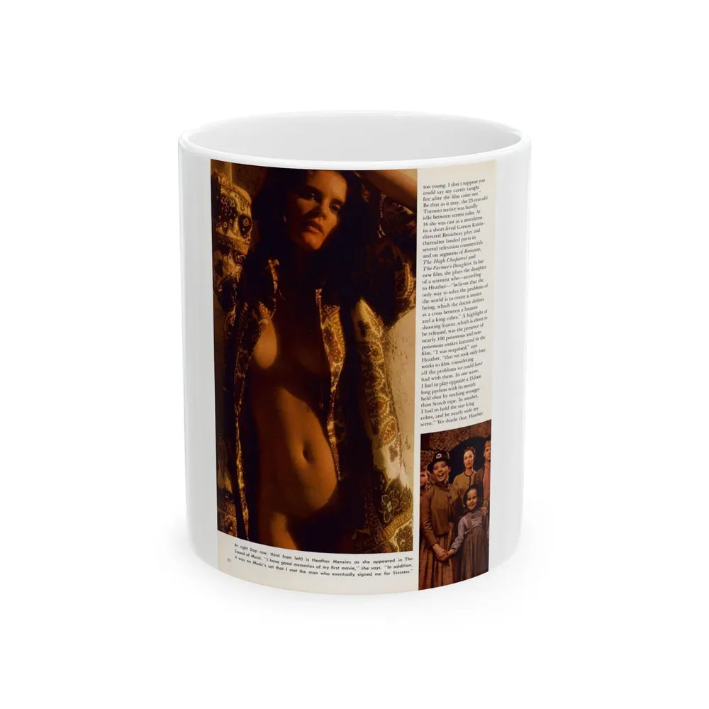 Heather Menzies #11 - Nude (Vintage Female Icon) White Coffee Mug-11oz-Go Mug Yourself