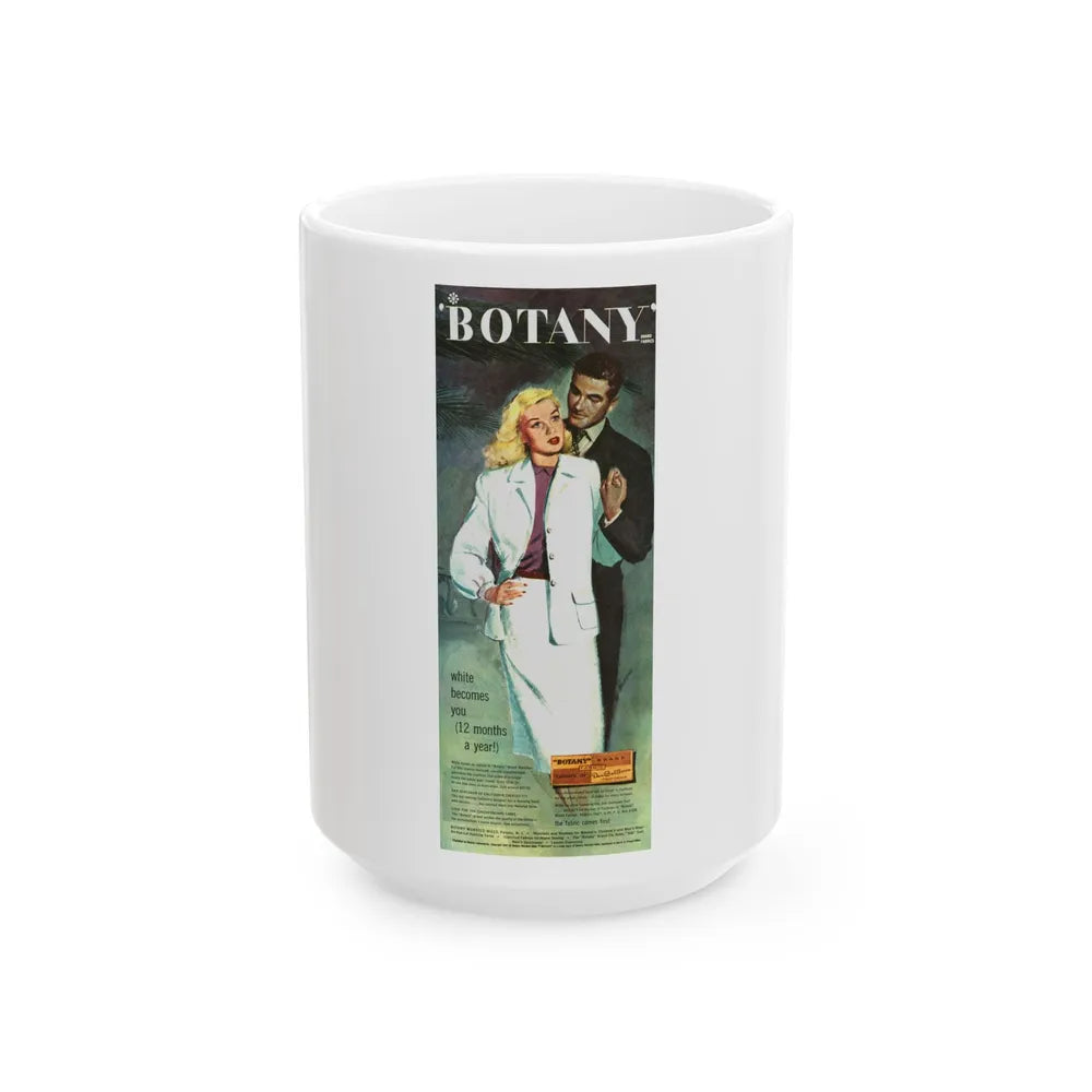 Botany ad, 1947 - White Coffee Mug-15oz-Go Mug Yourself