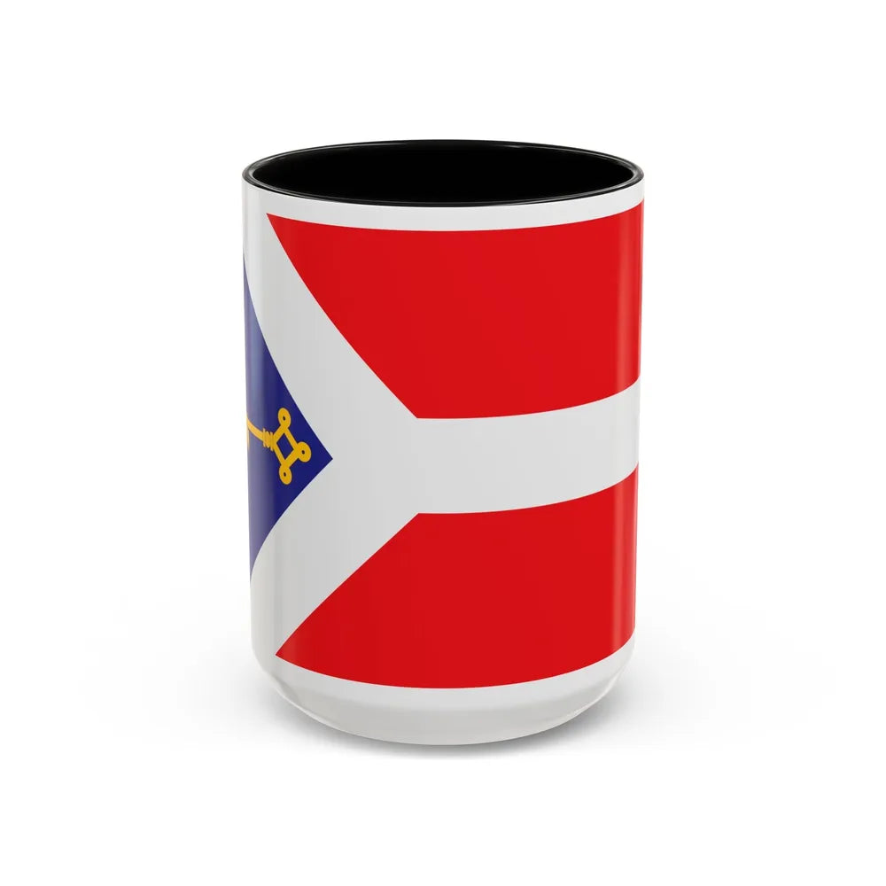 Flag of Gori Georgia - Accent Coffee Mug-15oz-Black-Go Mug Yourself