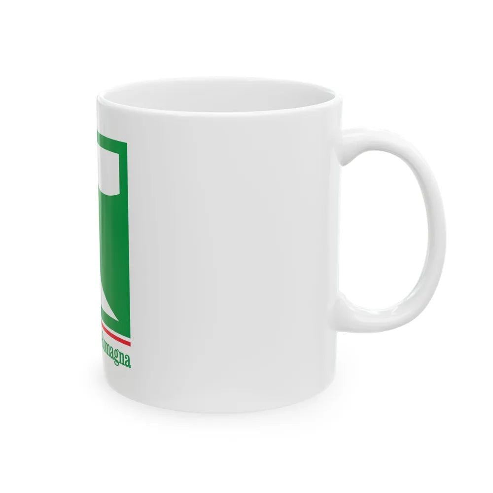 Flag of Emilia Romagna Italy - White Coffee Mug-Go Mug Yourself