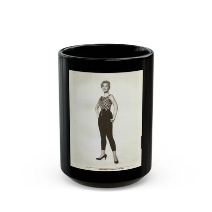 Leslie Parrish #192 (Vintage Female Icon) Black Coffee Mug-15oz-Go Mug Yourself