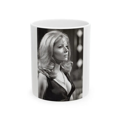 Ingrid Pitt #112 (Vintage Female Icon) White Coffee Mug-11oz-Go Mug Yourself