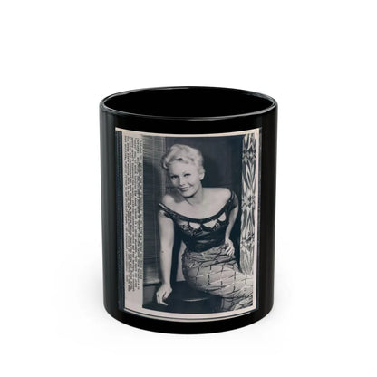 Kim Novak #128 (Vintage Female Icon) Black Coffee Mug-11oz-Go Mug Yourself