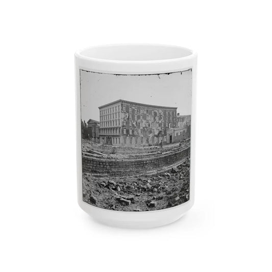 Charleston, S.C. The Fire-Scarred Mills House; Hibernian Hall At Left (U.S. Civil War) White Coffee Mug-15oz-Go Mug Yourself