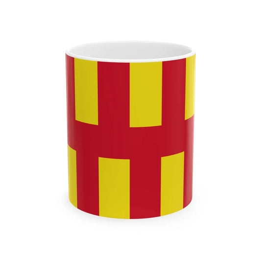 Flag of Northumberland UK - White Coffee Mug-11oz-Go Mug Yourself