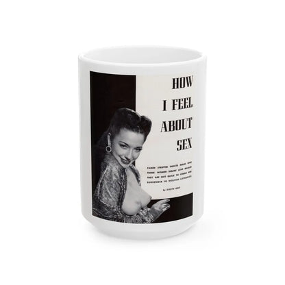 Evelyn West #17 (Vintage Female Icon) White Coffee Mug-15oz-Go Mug Yourself