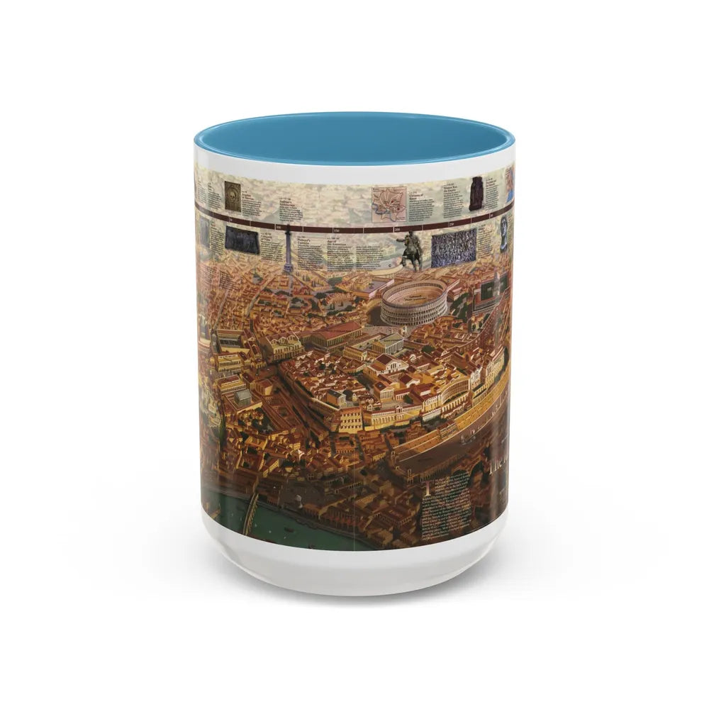 Romans, The (1997) (Map) Accent Coffee Mug-15oz-Light Blue-Go Mug Yourself