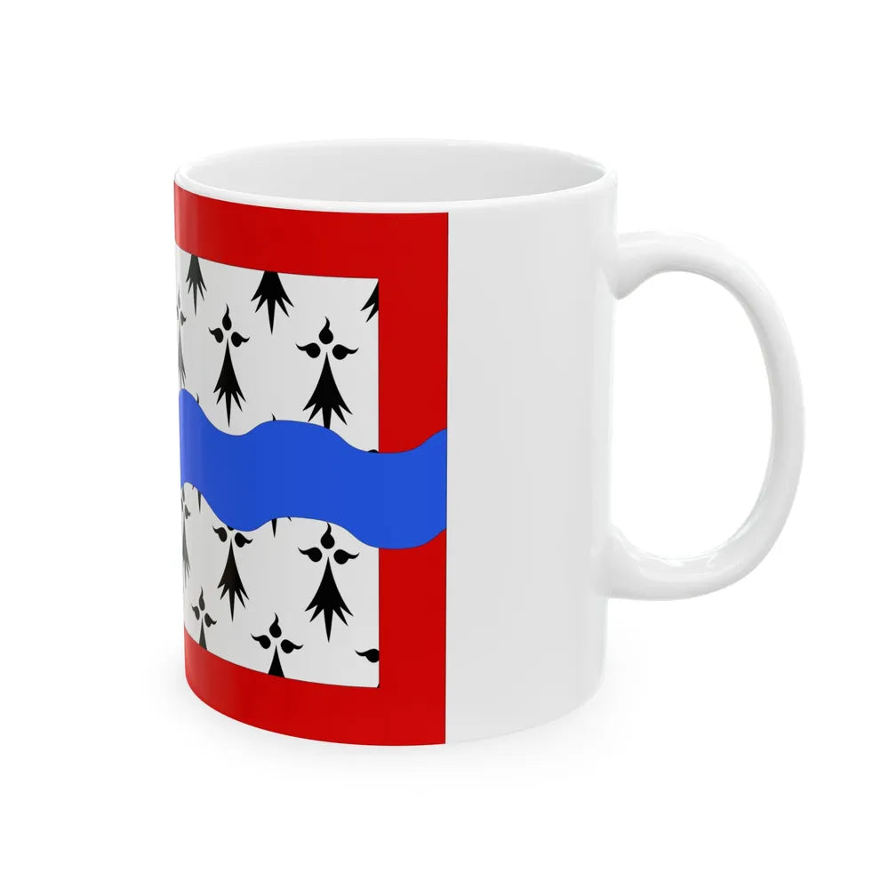 Flag of Haute Vienne France 2 - White Coffee Mug-Go Mug Yourself