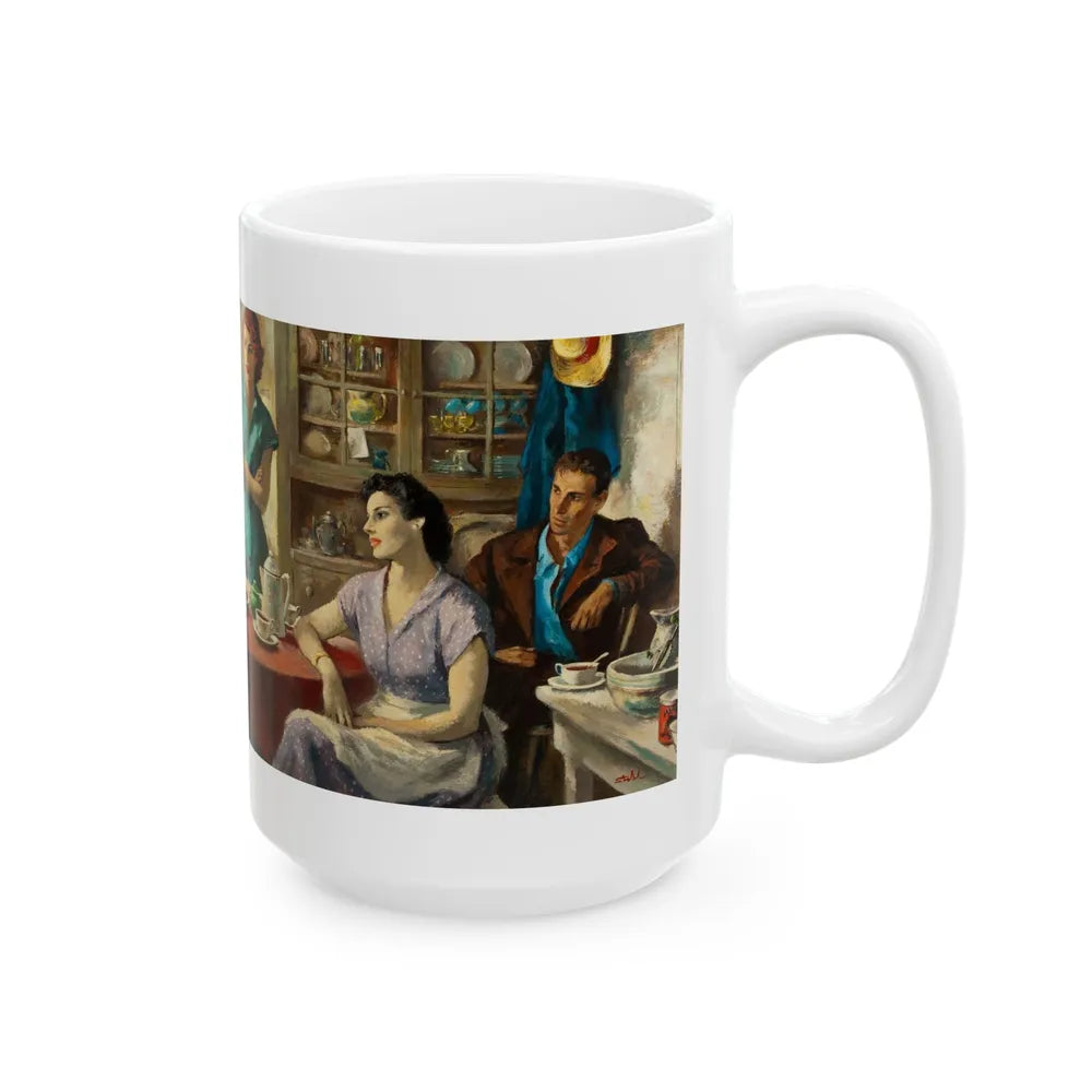 Crowfoot for Luck, Saturday Evening Post illustration - White Coffee Mug-Go Mug Yourself