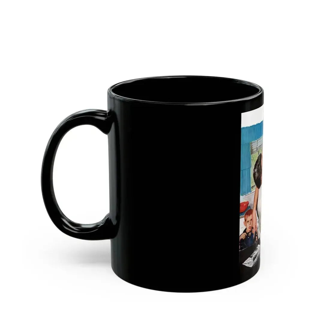 Fiction Illustration in Saturday Evening Post (2) - Black Coffee Mug - Go Mug Yourself