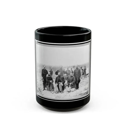 Field And Staff Of 39th U.S. Colored Infantry, In Front Of Petersburg, Va. (U.S. Civil War) Black Coffee Mug 15oz - Go Mug Yourself