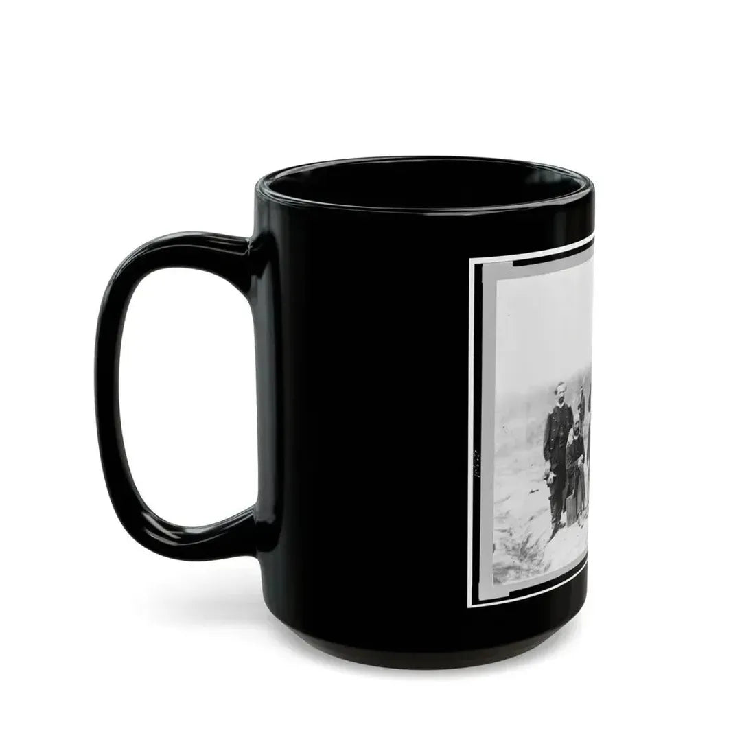 Field And Staff Of 39th U.S. Colored Infantry, In Front Of Petersburg, Va. (U.S. Civil War) Black Coffee Mug - Go Mug Yourself