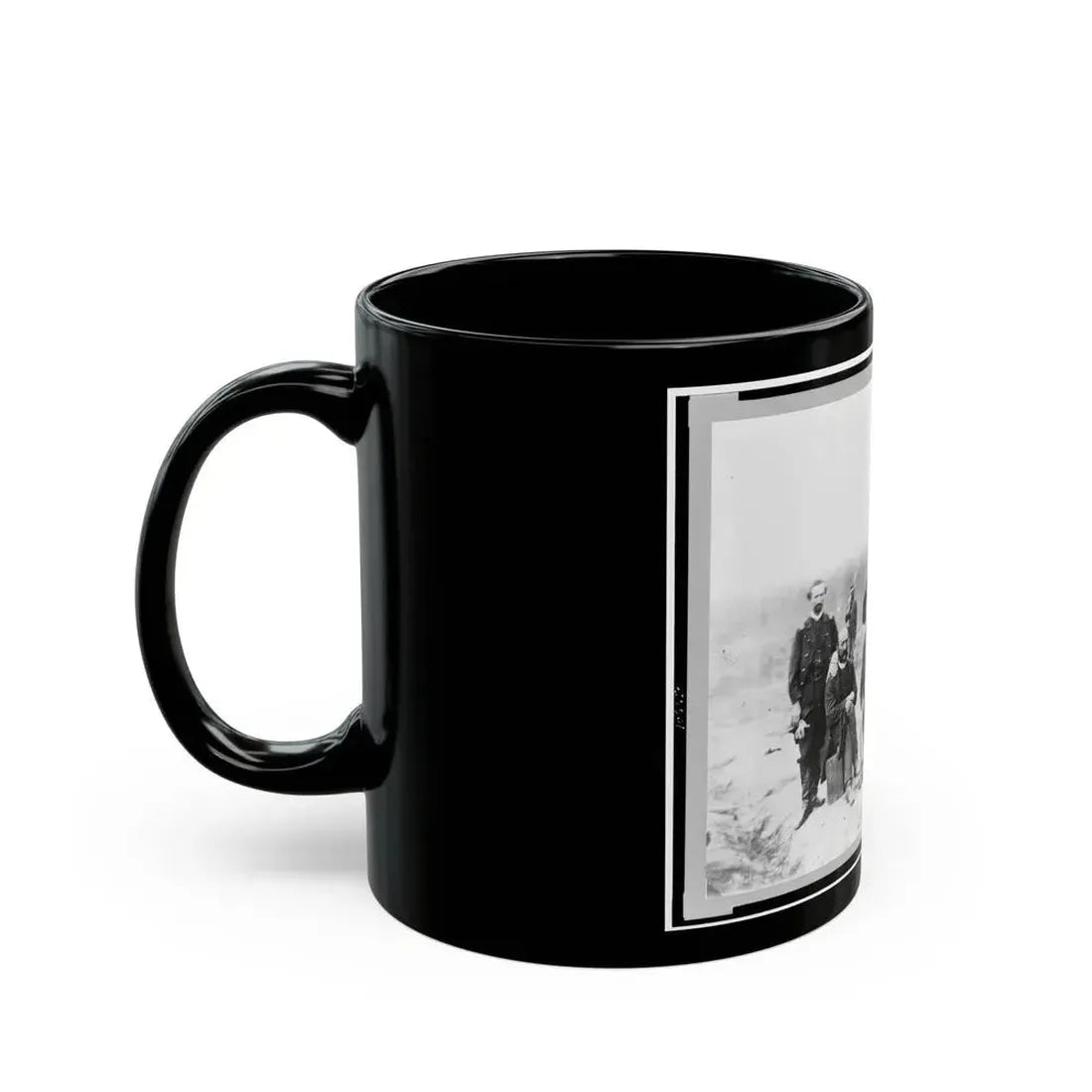Field And Staff Of 39th U.S. Colored Infantry, In Front Of Petersburg, Va. (U.S. Civil War) Black Coffee Mug - Go Mug Yourself