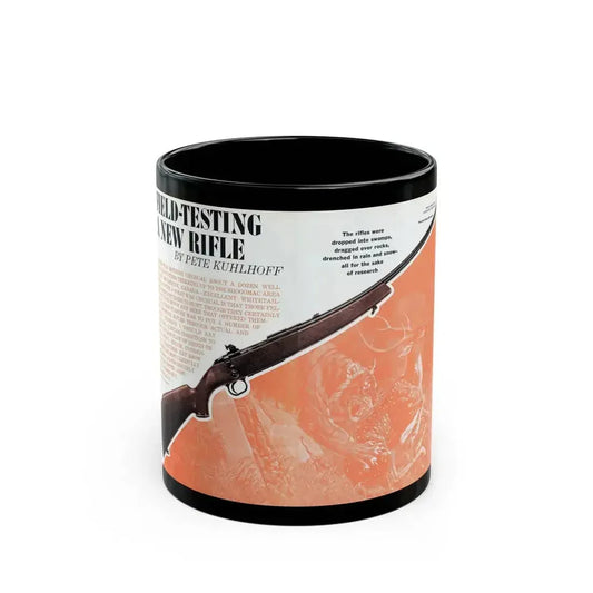 Field-Testing A New Rifle, Argosy, February 1966 - Black Coffee Mug 11oz - Go Mug Yourself