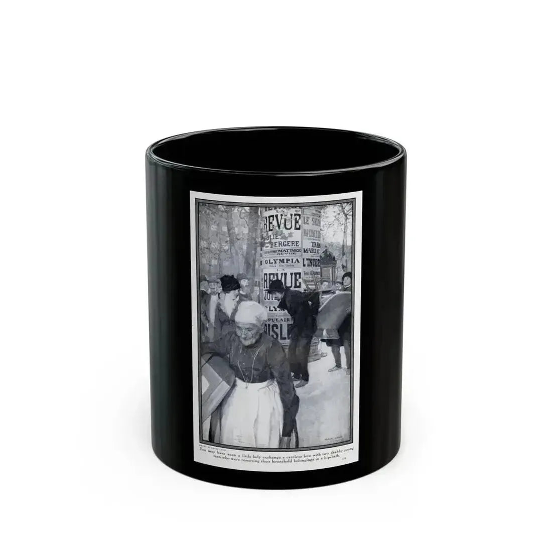 Fifi at the Vaudeville (1), Hearst's Magazine, March 1914 - Black Coffee Mug 11oz - Go Mug Yourself