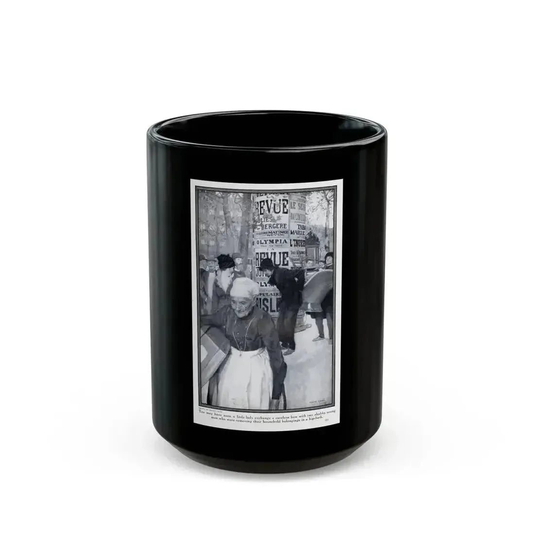 Fifi at the Vaudeville (1), Hearst's Magazine, March 1914 - Black Coffee Mug 15oz - Go Mug Yourself