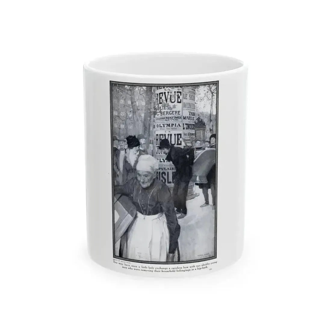 Fifi at the Vaudeville (1), Hearst's Magazine, March 1914 - White Coffee Mug 11oz - Go Mug Yourself