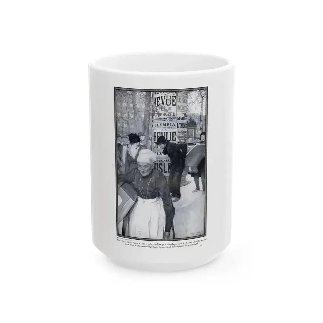 Fifi at the Vaudeville (1), Hearst's Magazine, March 1914 - White Coffee Mug 15oz - Go Mug Yourself