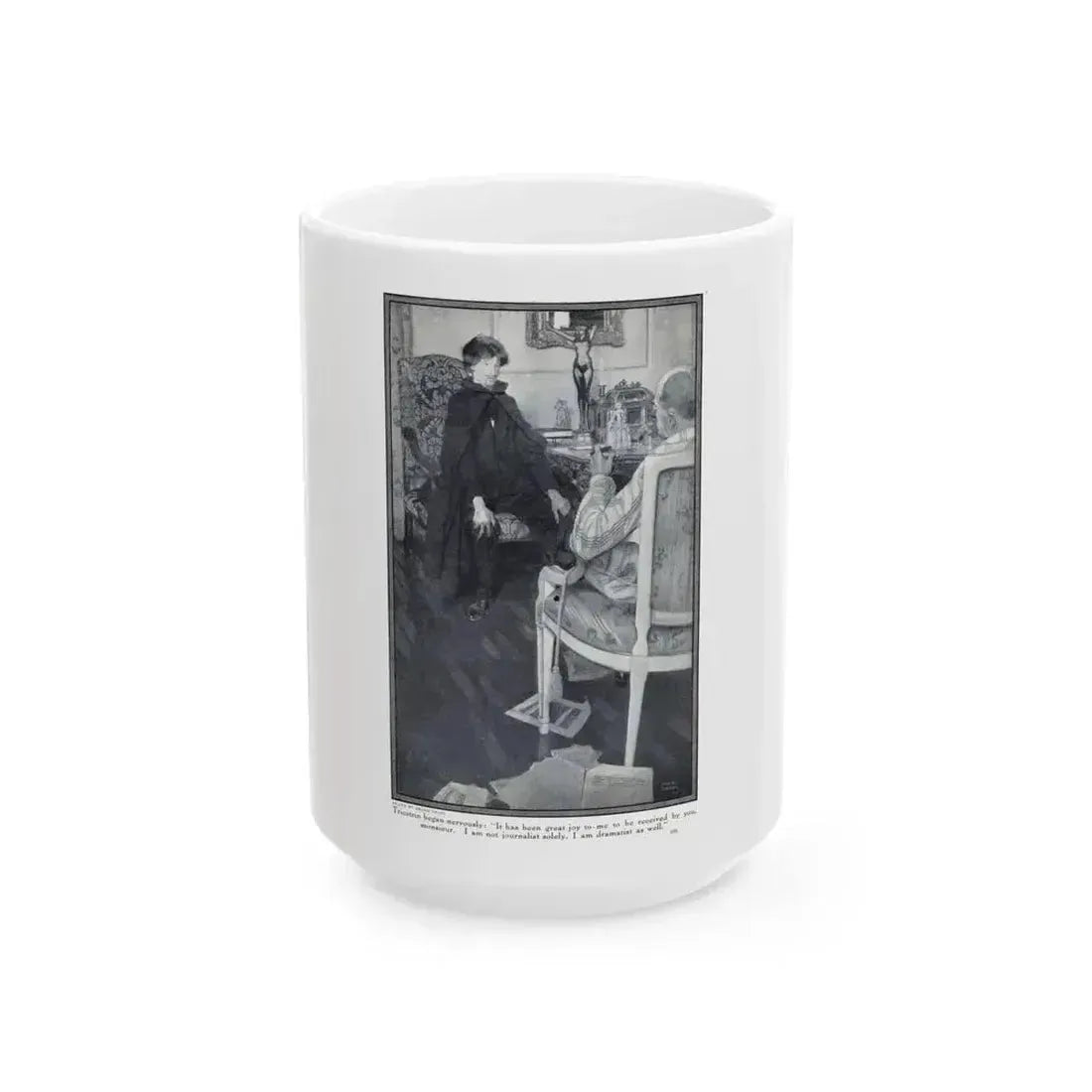 Fifi at the Vaudeville (3), Hearst's Magazine, March 1914 - White Coffee Mug 15oz - Go Mug Yourself