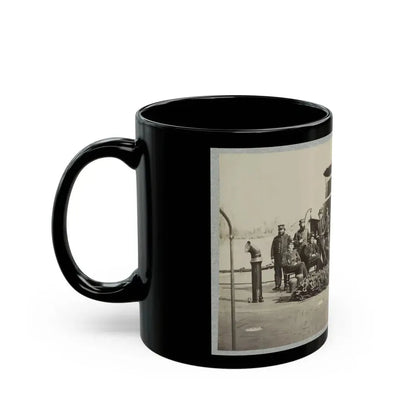 Fifteen Officers On Deck Of A Union Monitor Warship (U.S. Civil War) Black Coffee Mug - Go Mug Yourself