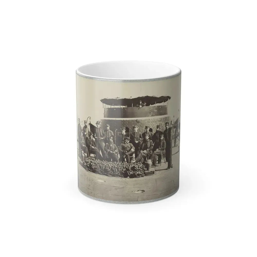 Fifteen Officers on Deck of a Union Monitor Warship (U.S. Civil War) Color Changing Coffee Mug 11oz Default Title 11oz - Go Mug Yourself