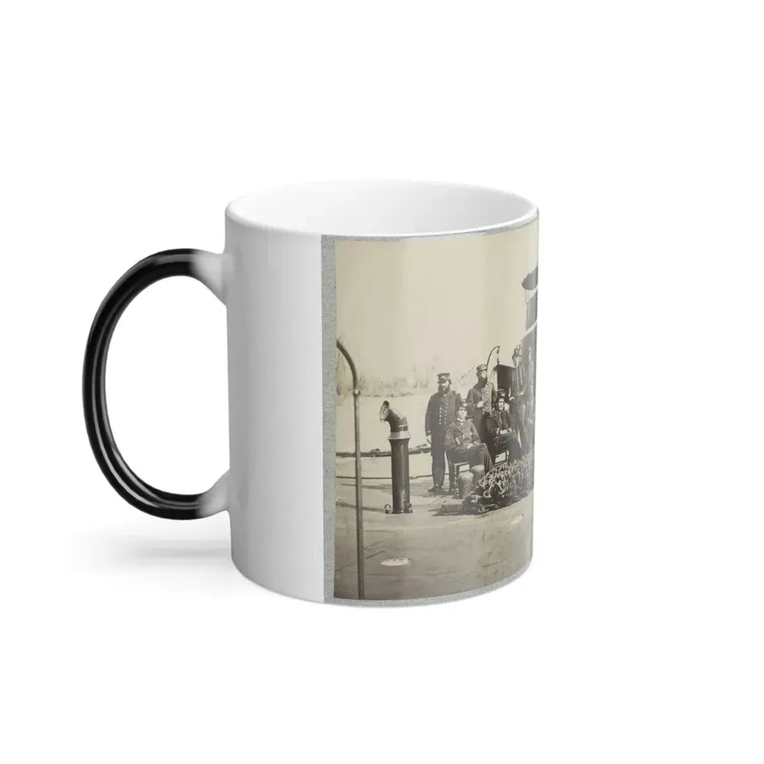 Fifteen Officers on Deck of a Union Monitor Warship (U.S. Civil War) Color Changing Coffee Mug 11oz - Go Mug Yourself