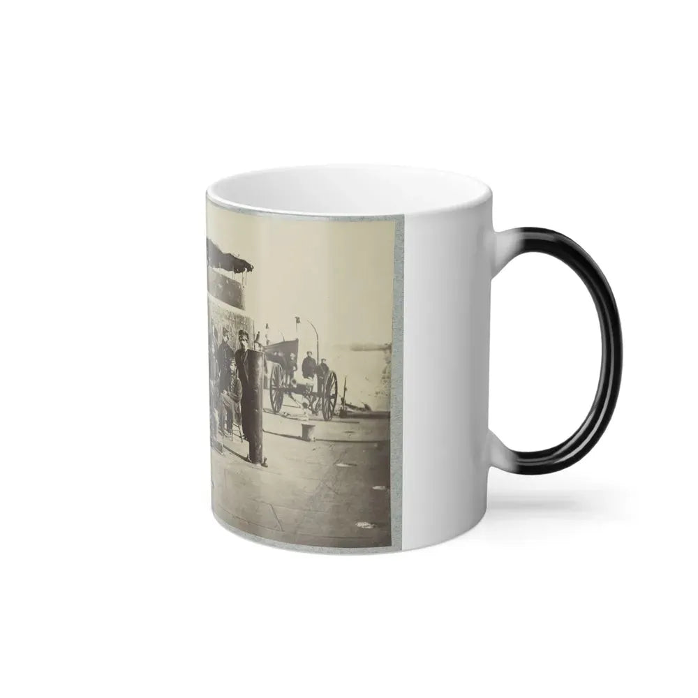 Fifteen Officers on Deck of a Union Monitor Warship (U.S. Civil War) Color Changing Coffee Mug 11oz - Go Mug Yourself